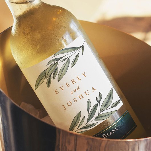 ロマンチックな常緑樹 ワインラベル