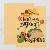 ロマンチックな平均的な彼氏へのバレンタインデーカード シーズンカード (正面/裏面)