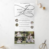 ロマンチックな年のクリスマスの数々の写真 三つ折りクリスマスカード (内部)