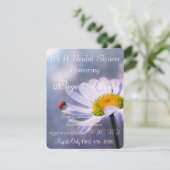 ロマンチックな幸運レディバグブライダルシャワー運命 招待状 (スタンド正面)