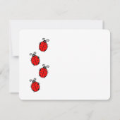 ロマンチックな幸運レディバグブライダルシャワー運命 招待状 (裏面)