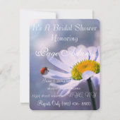 ロマンチックな幸運レディバグブライダルシャワー運命 招待状 (正面)