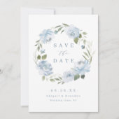 ロマンチックな庭のほこりっぽい青結婚フローラ セーブザデート (正面)