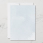 ロマンチックな庭のほこりっぽい青結婚フローラ セーブザデート (裏面)