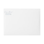 ロマンチックな庭のほこりっぽい青結婚フローラ ラップアラウンドラベル