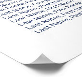 ロマンチックな庭のシーティングチャート ポスター (角)