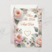 ロマンチックな庭の日付を保存 セーブザデート (正面/裏面)