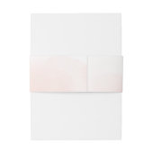 ロマンチックな庭の桃のフローラ結婚のモノグラム 招待状ベリーバンド (裏面例)