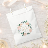 ロマンチックな庭の桃の水色のフローラ結婚ズ フェイバーバッグ (クリップ留めされた状態)