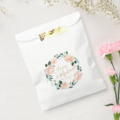 ロマンチックな庭の桃の水色のフローラ結婚ズ フェイバーバッグ (封をした状態)