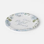 ロマンチックな庭の水の色のフローラブライダルシャワーパ ペーパープレート (アングル)