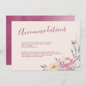 ロマンチックな庭の水の色のフローラ エンクロージャーカード (正面/裏面)