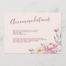 ロマンチックな庭の水の色のフローラ エンクロージャーカード