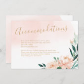 ロマンチックな庭の水の色のフローラ エンクロージャーカード (正面/裏面)