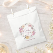 ロマンチックな庭の水色のフローラ結婚ズ フェイバーバッグ (クリップ留めされた状態)