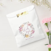 ロマンチックな庭の水色のフローラ結婚ズ フェイバーバッグ (封をした状態)