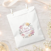 ロマンチックな庭の水色のフローラ結婚ズ フェイバーバッグ (クリップ留めされた状態)