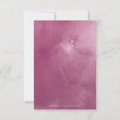 ロマンチックな庭の水色フローラ結婚式RSVP 出欠カード (裏面)