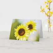 ロマンチックな庭の花ひまわり カード (黄色い花)