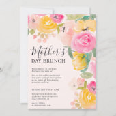 ロマンチックな庭の花春母の日 招待状 (正面)