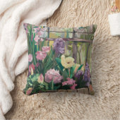 ロマンチックな庭の花 – 春植物芸術 クッション (ブランケット)