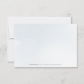 ロマンチックな庭ほこりっぽい青いフローラ結婚式RSVP車 出欠カード (裏面)