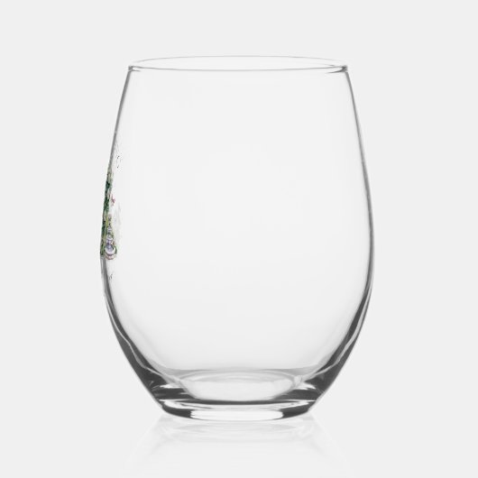 ロマンチックな庭園の結婚式フローラアーチ噴水 ステムなしワイングラス (左)