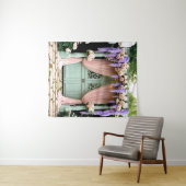 ロマンチックな庭園の結婚式背景 タペストリー (インサイチュ(横))