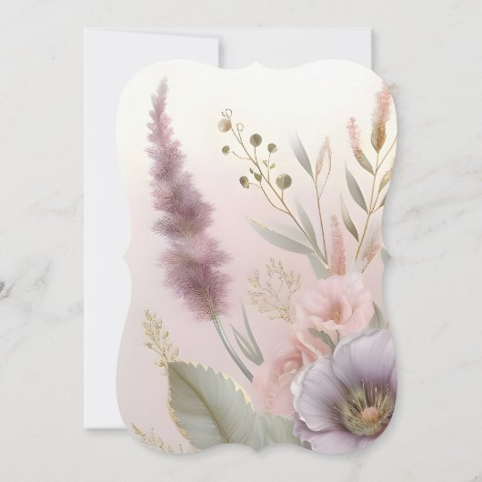 ロマンチックな庭園の結婚式 (裏面)