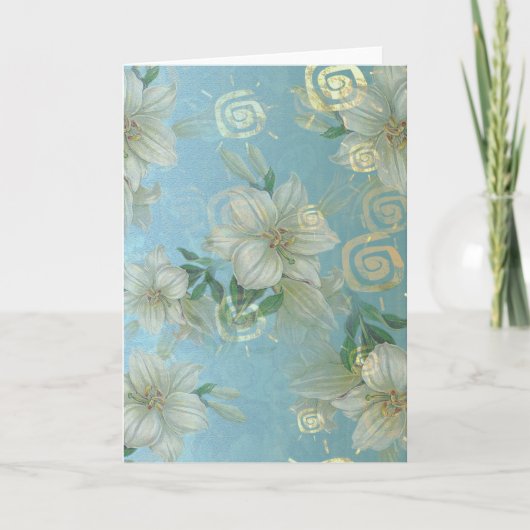 ロマンチックな庭園 – グリーティングカード シーズンカード (正面)