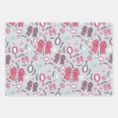 ロマンチックな弓とバラ ラッピングペーパーシート (正面3)