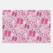 ロマンチックな弓とバラ ラッピングペーパーシート (正面)