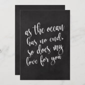 ロマンチックな引用の手頃なチョークボード結婚式の看板 (正面/裏面)