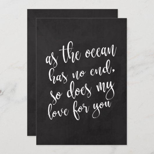 ロマンチックな引用の手頃なチョークボード結婚式の看板 (正面/裏面)