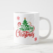 ロマンチックな引用文が入ったメリークリスマスマグ ジャンボコーヒーマグカップ (右)