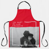 ロマンチックな引用文と写真 |バレンタインのプレゼント エプロン (正面)
