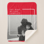ロマンチックな引用文と写真 |バレンタインのプレゼント シェルパブランケット (正面)