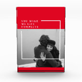 ロマンチックな引用文と写真 |バレンタインのプレゼント フォトブロック (正面)