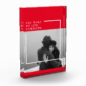 ロマンチックな引用文と写真 |バレンタインのプレゼント フォトブロック (左)