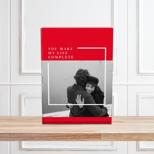 ロマンチックな引用文と写真 |バレンタインのプレゼント フォトブロック