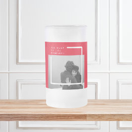 ロマンチックな引用文と写真 |バレンタインのプレゼント フロストグラスビールジョッキ