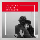 ロマンチックな引用文と写真 |バレンタインのプレゼント ポスター (正面)