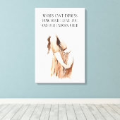 ロマンチックな引用文と素敵な妊娠妻のギフト キャンバスプリント (インサイチュ (ウッドフロア))