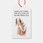 ロマンチックな引用文と素敵な妊娠妻のギフト ギフトタグ (正面)