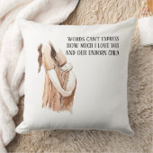 ロマンチックな引用文と素敵な妊娠妻のギフト クッション (ブランケット)