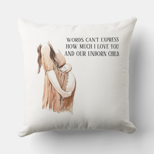 ロマンチックな引用文と素敵な妊娠妻のギフト クッション (裏面)
