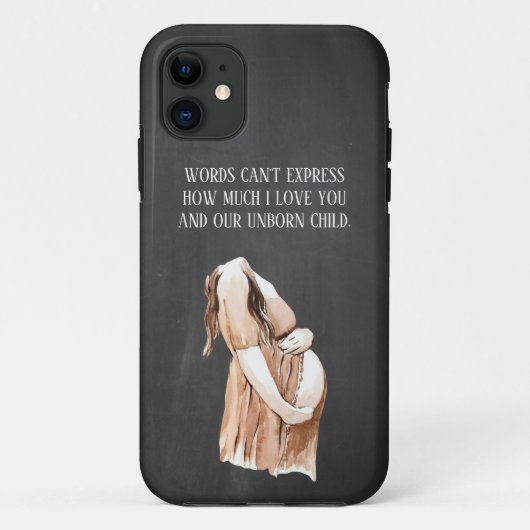 ロマンチックな引用文と素敵な妊娠妻のギフト Case-Mate iPhoneケース (裏面)
