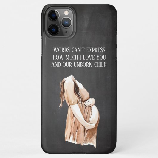 ロマンチックな引用文と素敵な妊娠妻のギフト iPhoneケース (裏面)