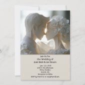 ロマンチックな彫刻結婚式招待状 招待状 (正面)