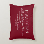 ロマンチックな思い出の始まり オーダーメイド カップルギフト アクセントクッション (正面(垂直))